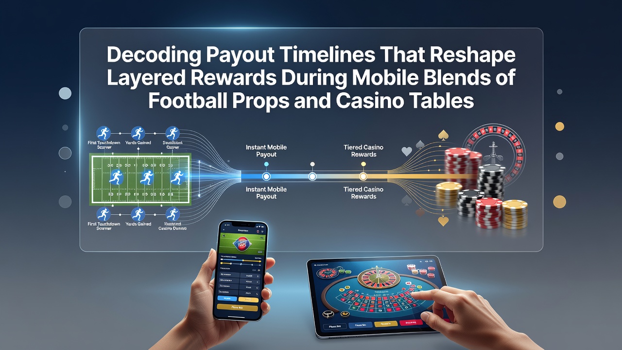 Mobile Schnittstelle zeigt Auszahlungszeiten und gestaffelte Boni bei Fußball-Propositionen und Casino-Tischen