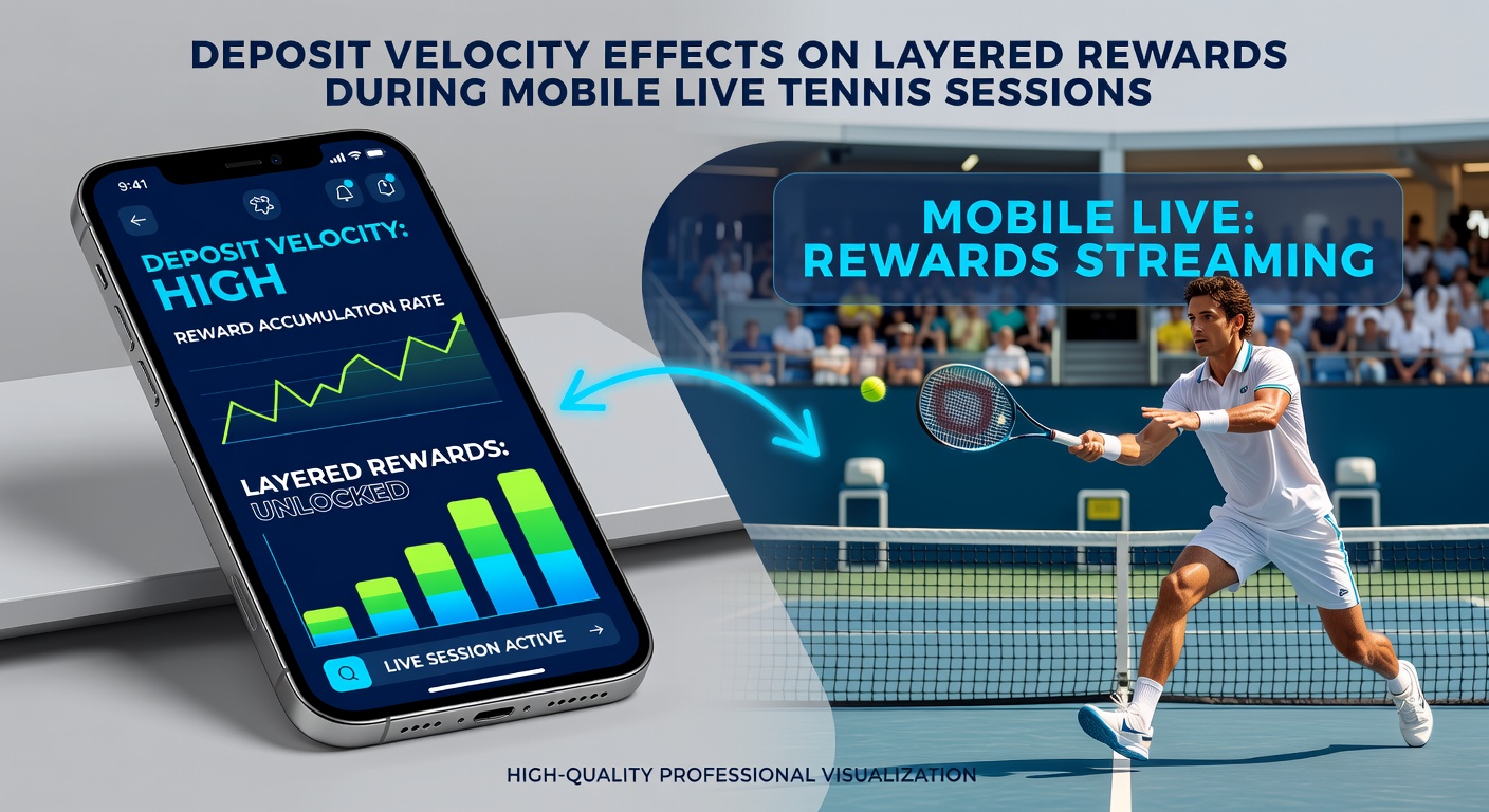 Darstellung von gestaffelten Bonus-Layern und Transaktionsgeschwindigkeit in einer Live-Tennis-Wett-App