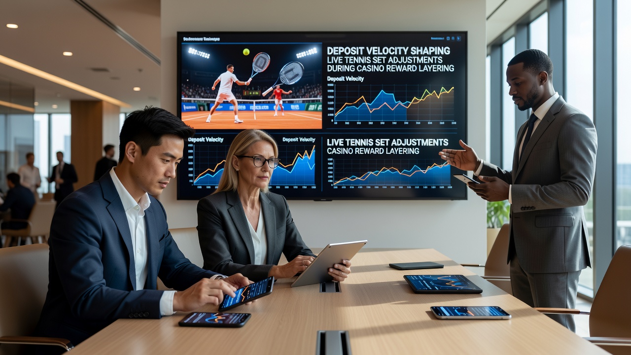 Mobile Oberfläche mit Tennis-Live-Wetten und gestaffelten Casino-Boni während Satzübergängen