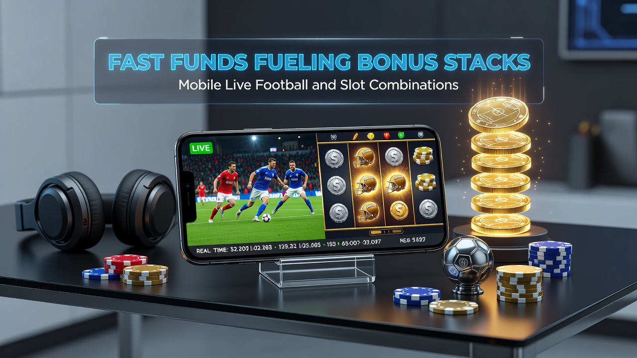 Darstellung einer mobilen Schnittstelle mit Live-Fußballquoten und Slot-Boni