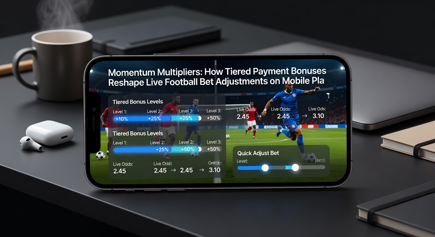 Analyse von Live-Fußballwetten mit gestaffelten Bonuseffekten auf Smartphone-Display