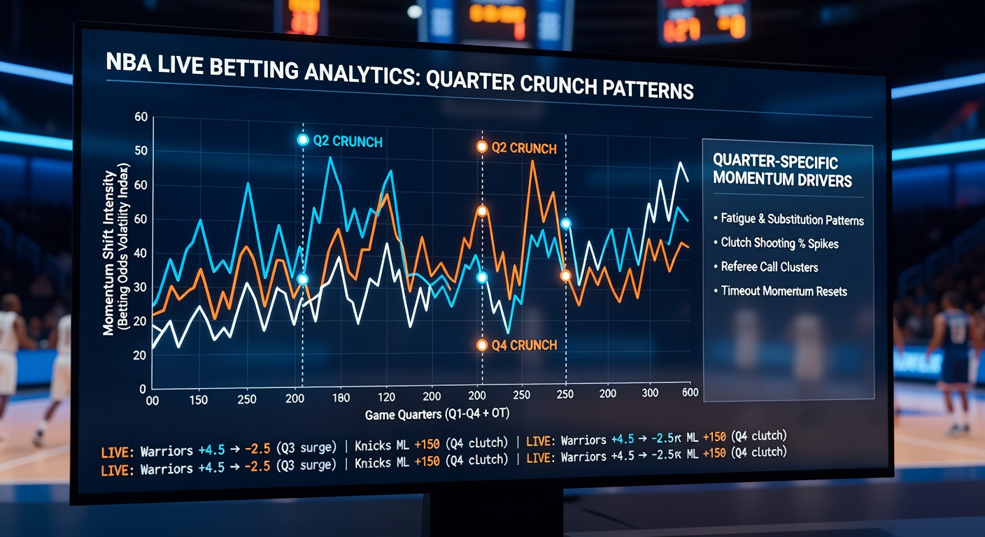 Live-Wett-Interface mit NBA-Quoten und Viertel-Statistiken